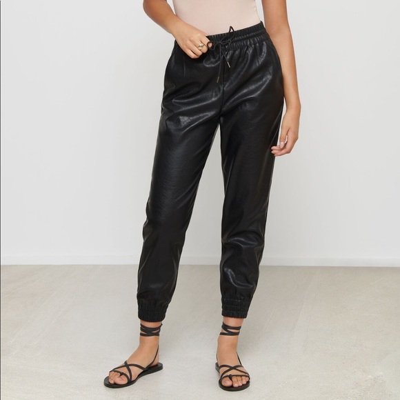 Dynamite Pants - Faux Leather Jogger Pant